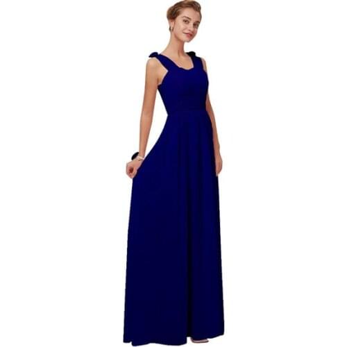 Bridesmaid Dress A Line Floor Length Zipper Matte Satin Wedding Party Dress