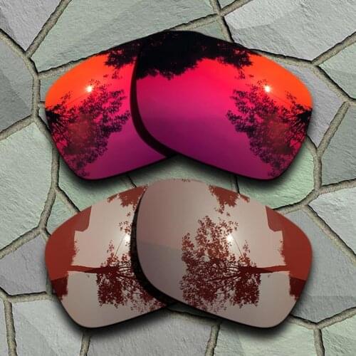 Violet Red&Bronze Brown Sunglasses Polarized Replacement Lenses for Oakley Holbrook