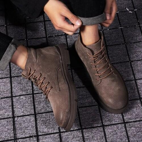 Shoe casual causal sport High loafers black man for fashion zapatillas shoes top a boots hightop mens sneaker high leisure with