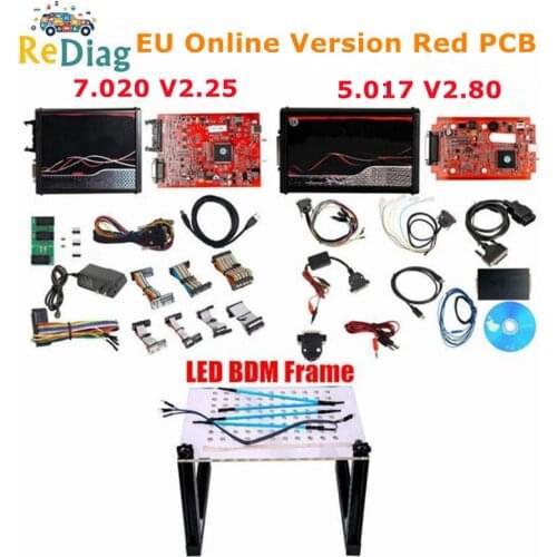 2020 Newest V2 5.017 EU Red V2.53/V2.23 ECM Titanium V7.020 4 LED Online Master Version ECU OBD2 Car/Truck Programmer