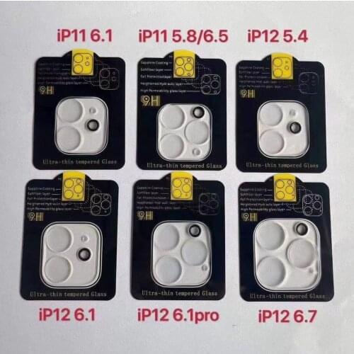 3D Transparent Scratch-Resistant Rear Camera Lens Protector Protective Tempered Glass With Flash Circle For iPhone 12 11 pro