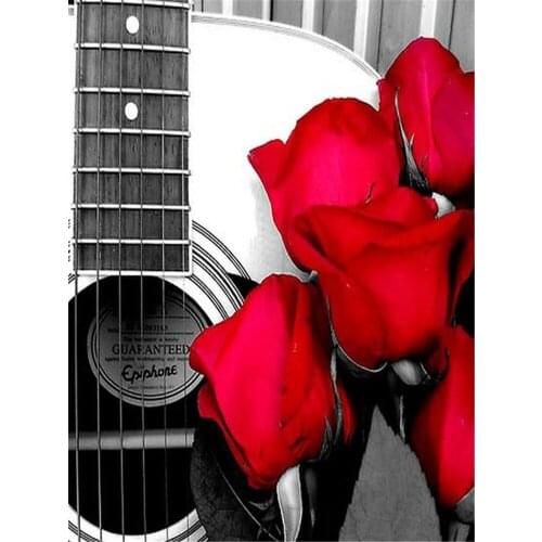 Rose Flower Pre-Printed 11CT Cross Stitch Patterns DIY Embroidery DMC Threads Craft Needlework Handicraft Hobby Package