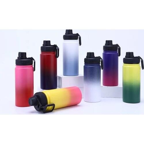 16oz Water Bottle Stainless Steel Sports Water Bottle Vacuum Insulated Wide Mouth Travel Portable Thermal Bottle