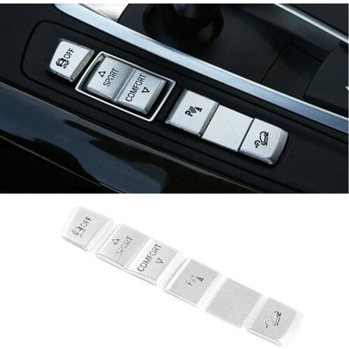 Aluminum Alloy Car Styling Central Control Driving Mode Button Sticker Fit For BMW X5 F15 X6 F16 2014-2018 Auto Accessories