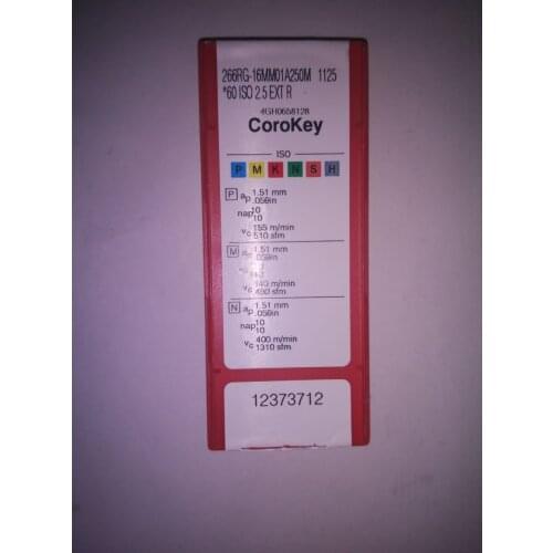 10PCS CARBIDE INSERT 266RG-16MM01A250M 1125