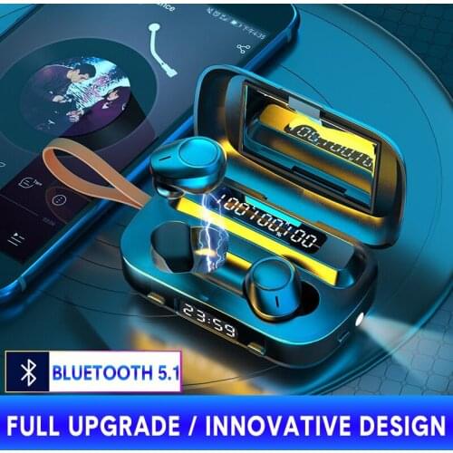 TWS Bluetooth 5.0 Wireless Earphones Charging Box LED Headphone HiFI Stereo Sports Waterproof Earbuds Headsets With Microphone
