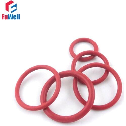 10pcs 5.7mm Thickness O Ring Sealing 80/85/90/95/100/105/110/115/120/125mm OD Red Rubber O Rings Seals Gaskets Washer