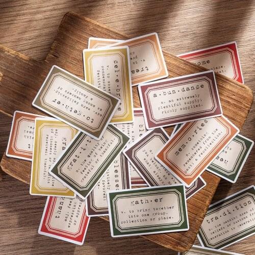 Vintage English Border Label Sticker DIY scrapbook TN junk journal base collage phone photo album diary plan decoration sticker