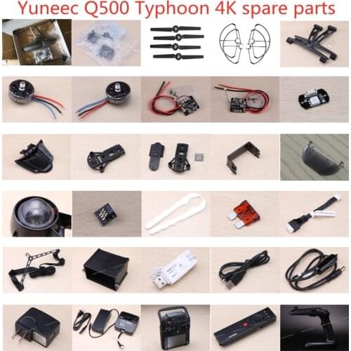 Yuneec Typhoon Q500 4K RC Quadcopter spare parts body shell motor blade propeller cover ESC chager lampshade Lock Cable etc