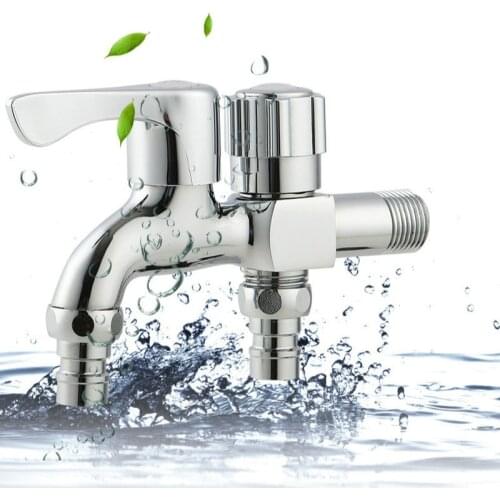 1pcs Multi-function Washing Machine Faucet Double Switch Tap For Bathroom Kitchen hotel Single Cold Bibcock Shower Accesories