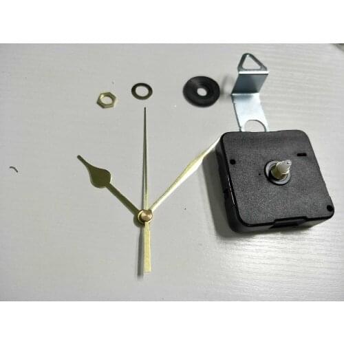 10sets/lot wholesales Wall Clock Movement full parts Screw length 6mm+metal hook+hands sets