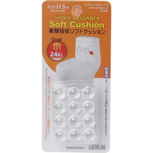 24 Pcs Resin Mute Pads Door Knob Wall Collision Avoidance Toilet Lid Protective Transparent Sticker Anti-slip