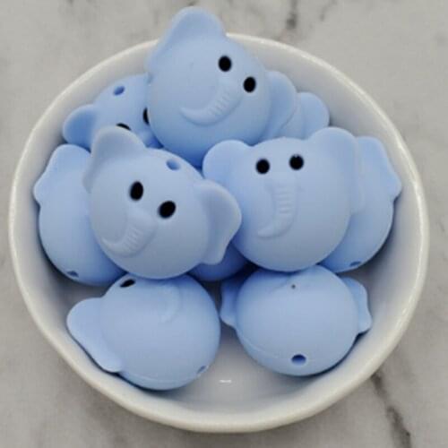 5pcs Silicone Beads For Jewelry Making Baby Teether Beads DIY Pacifier Clip Holder Food Grade Silicone Teething Bead For Infant