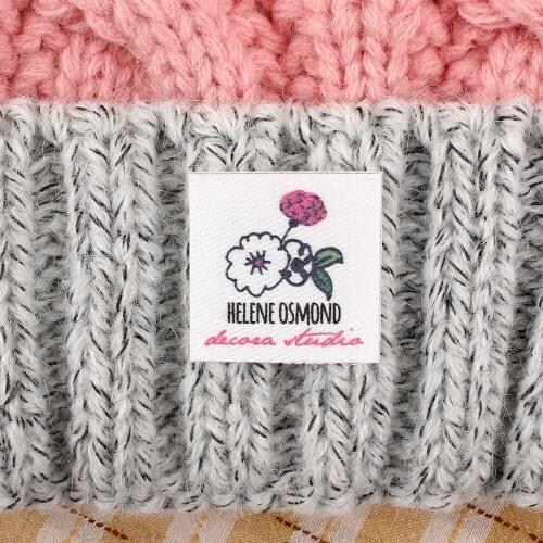 70 Handmade, Vintage Flower Floral, Iron Tags, Ironing Labels, Personalized Name, Custom Design, Name Tags (TB2155)