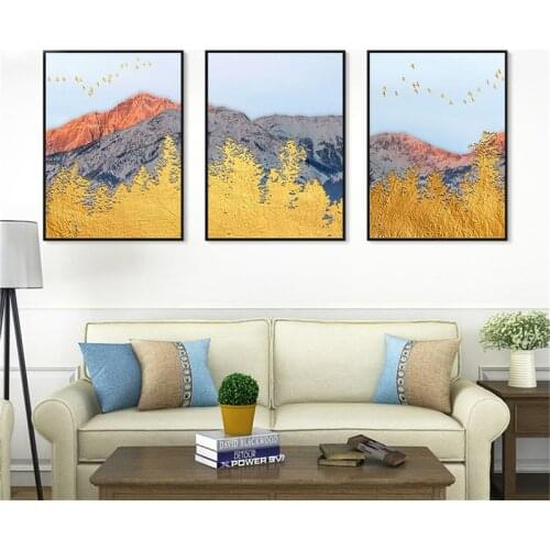 Abstract Mountain Landscape Home Decor Nordic Canvas Art Painting Watercolor Print Minimalist Living Room Wall Backdrop Picture