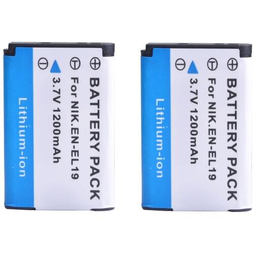 EN-EL19 EN EL19 ENEL19 Rechargeable Camera Batteries for Nikon S2500 S2600 S2700 S3100 S3200 S3300 S3500 S4100 S4150 S6500