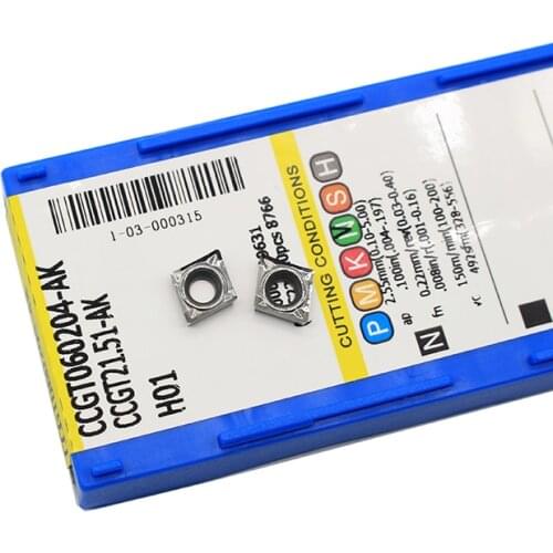 CCGT060204 AK H01 Aluminum cutter blade Insert CCGT 060204 Cutting Tool turning tool CNC Tools AL +TIN Alloy wood