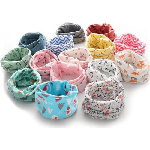 Colored Children Scarf Cotton Scarf For Kids Cotton Winter Baby Ring Scarf Kids Scarf Boys Girls O Ring Scarf Toddler Muffler