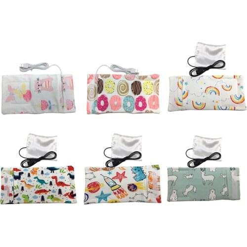 Travel Stroller USB Milk Water Warmer Insulated Bag Baby Nursing Bottle Heater 6 Colors