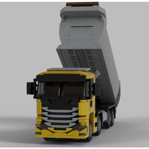 Small particle technology building block MOC heavy dump truck Scania assembled toy model childrens birthday gift