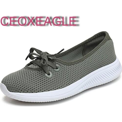 2021 Summer Fashion Women Flats Platform Shoes Woman Breathable Mesh Casual Sneakers Women Ladies Boat Driving Shoes