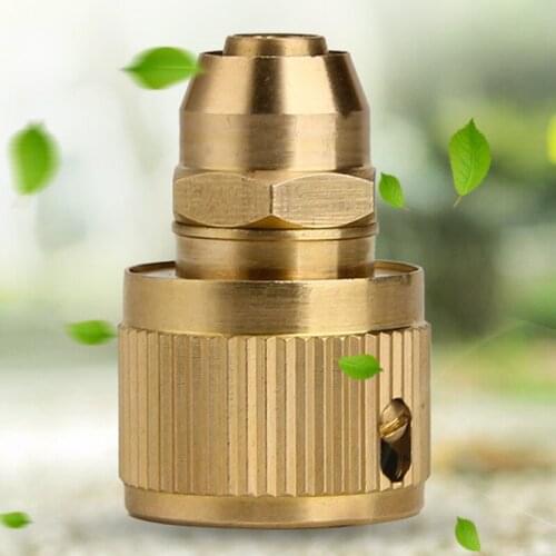 Brass Faucet Quick Connector With 3/8" Hose Lock Nut Irrigation Plumbing Pipe Fitting Water Hose Conector 1 Pc