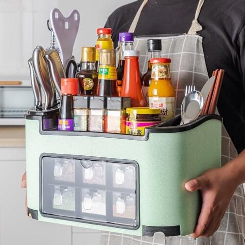 Multi-functional kitchen with cover seasoning box combination of household seasoning salt shaker seasoning bottle seasoning stor