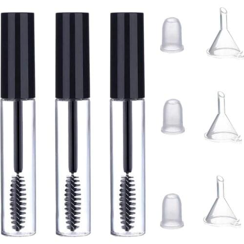 3Pcs 12ml Empty Mascara Tube With Eyelash Wand Funnels And Transfer Pipettes Set For Castor Oil DIY Mascara Container Set