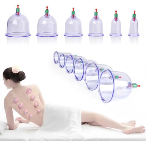12 Cans Vacuum Cupping Massage Set Chinese Medicine Physiotherapy Healthy Care Anti-Cellulite Suction Cups For Body Massager Kit