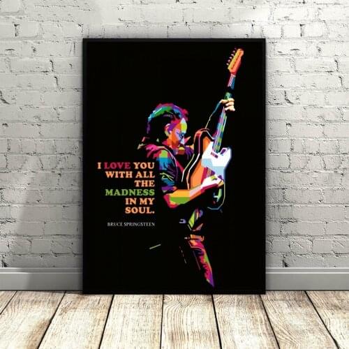 MT039 Bruce Springsteen Music Music Singer Star Art Canvas Painting Wall Art Picture Painting Poster Prints Modern Home Decor