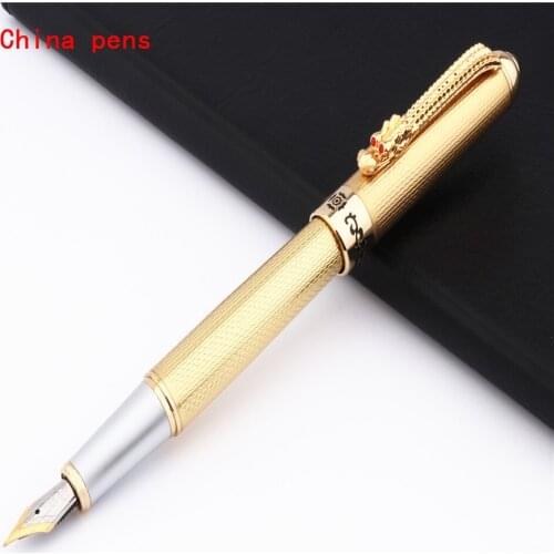 Luxury quality Jinhao 1000 Golden Oriental Dragon Business office Fountain Pen New