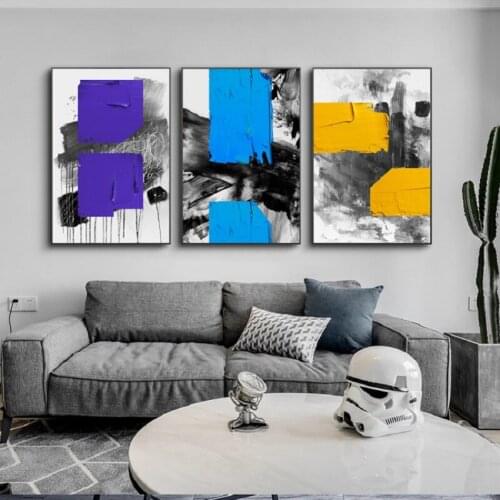 Modern Abstract Art Posters and Prints Color Oil Paintings Murals Printed Canvas Wall Art Picture for Living Room Home Decor