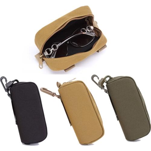 Molle Tactical Glasses Pouch Sunglasses EDC Waist Pack Utility Military Hunting Accessories Organizer Eyeglasses Case Bag X565D