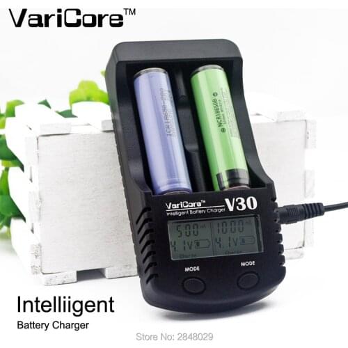 Varicore V30 18650 LCD Charger 3.7 18350 26650 25500 16340 18500 14450 10440 17500 1.2 V AA AAA nik Lithium Battery Charger