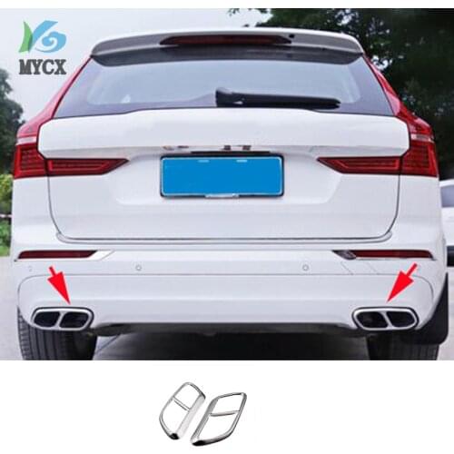 For Volvo XC60 XC 60 2018 Car Tail End Pipe Exhaust Muffler Tip Cover Trim Car Styling Decoration Stainless steel