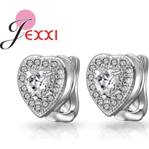 High Quality Fashion Wedding Jewelry Accessories CZ 925 Sterling Silver Hoop Earrings For Women Brand Romantic Design