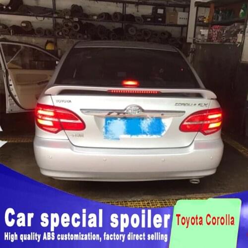 2006-2015 year Golden model brake red light For Toyota Corolla spoiler rear trunk wing tail spoiler by primer or DIY color paint