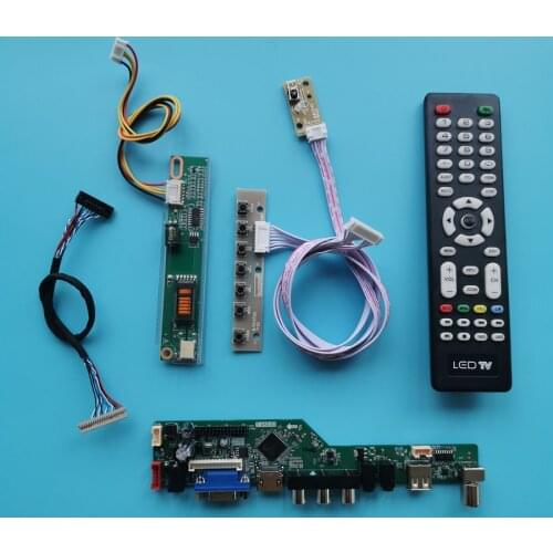 1-CCFL 1024*768 for N141X3/N141X5/N141X6/N141X8/N121X4/N121X5 kit VGA+AV+USB LCD monitor universal drive board LVDS 20-Pin