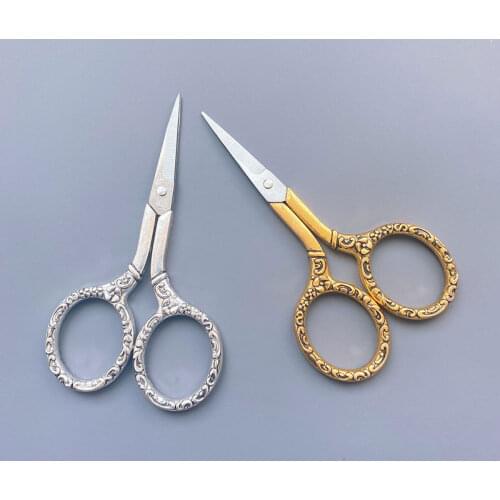 1Pcs European Retro Scissor handicraft Embroidery Fabric Cross stitch Classic Vintage Antique Craft Sewing Tailor Scissor Sewing