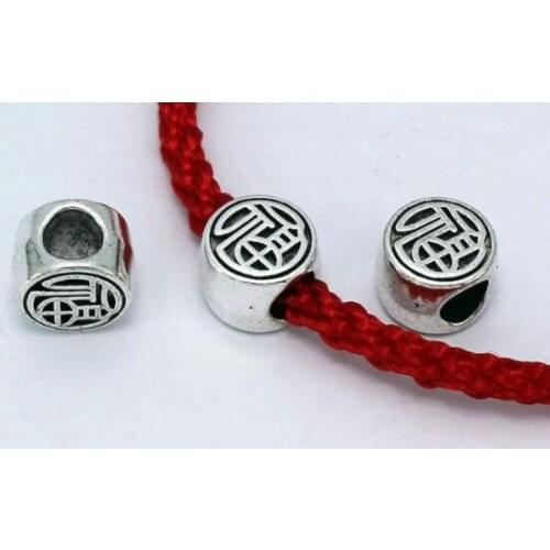 10pcs/lot 10mm big hole Pattern Metal Alloy Spacer Beads Hole Beads Flat Beads Nepal Buddha Beads For Jewelry Making