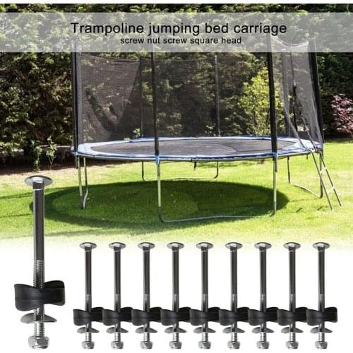 12pack Unassembled Nut Tube Fixing Outdoor Galvanized Railing Trampoline Screws Durable Accessories Steel Pipe Stability Tool