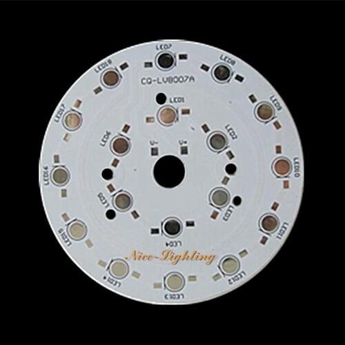 18W LED Aluminum Base Plate, 18x1w Anodized PCB, 100mm Diameter High Power Heat Sink Panel