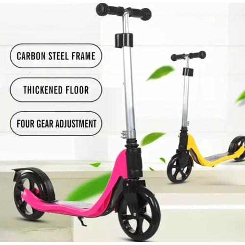 2018 new model adult children kick scooter PU 2wheels bodybuilding all aluminum youngster absorption urban campus transportation