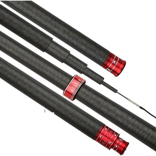 3.6m- 7.2m Taiwan Fishing Rod Carbon Fishing Olta Black Pit 28 Tuning Fishing Pole Canne Peche Super-light Super-hard Hand Pesca