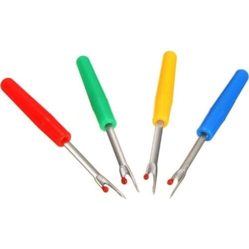 4pcs X Plastic Handle Seam Stitch Ripper Unpicker Thread Cutter Sewing Tool
