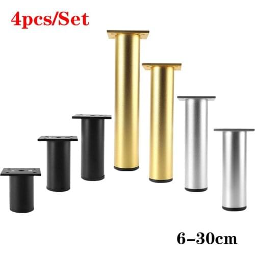 4pcs 6-30cm Aluminum Alloy Furniture Feet Adjustable Gold feet，for Cabinet feet Table Sofa Bed TV Cabinet legs Furniture legs