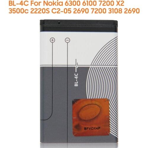 Yelping BL-4C Phone Battery For NOKIA BL4C 6100 7200 X2 C2-05 3500c 2220S 630 890mAh