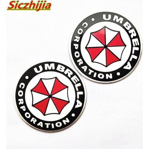 Car shape 3D aluminum umbrella car biohazard sticker for Opel Astra VAUXHALL MOKKA Zafira Insignia Vectra Antara
