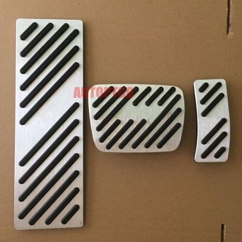 Aluminium + Rubber Car Rest/Gas/Brake Foot Pedal Pad Cover Replacement Kit For Audi Sline A4 A5 A6 A7 A8 Q5 Q7