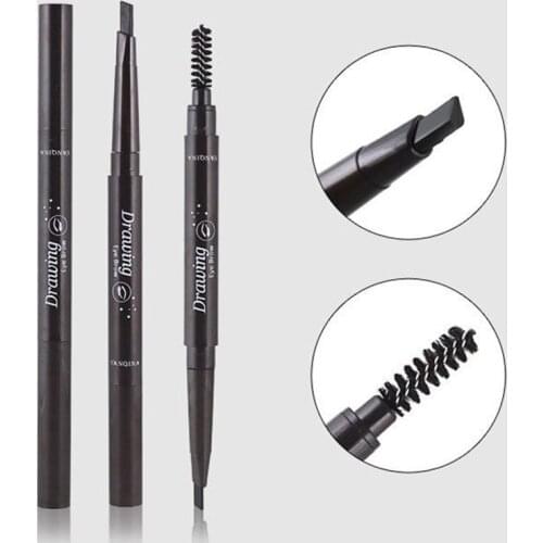 Double Heads Automatic Eyebrow Pencil Waterproof Long-lasting Pen with Eyebrow Brush MH88